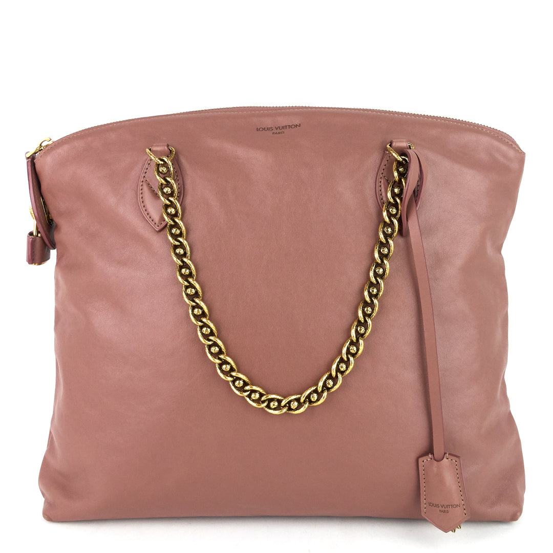 cuir boudoir lockit leather chain tote bag