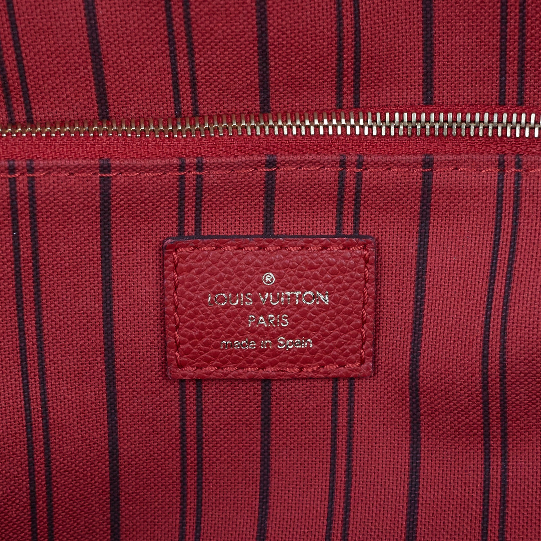 sorbonne monogram empreinte leather backpack
