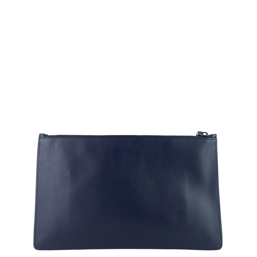 Rockstud Calfskin Leather Clutch Bag