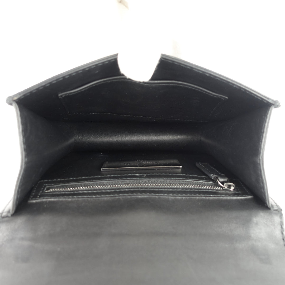 glam lock small leather bag