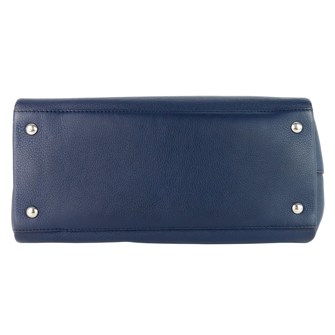 LockMeTo MM Calfskin Leather Handbag