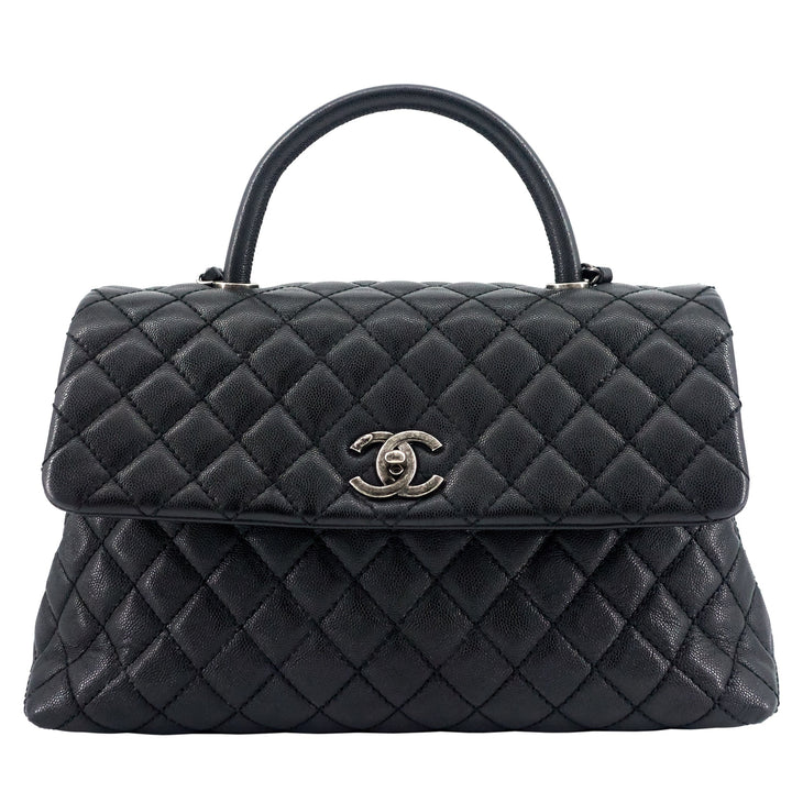 Coco Top Handle Large Caviar Leather Bag