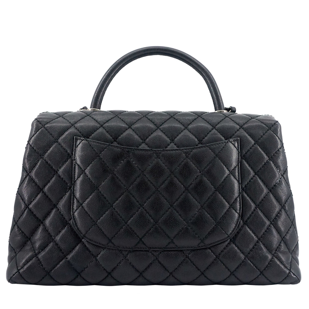 Coco Top Handle Large Caviar Leather Bag