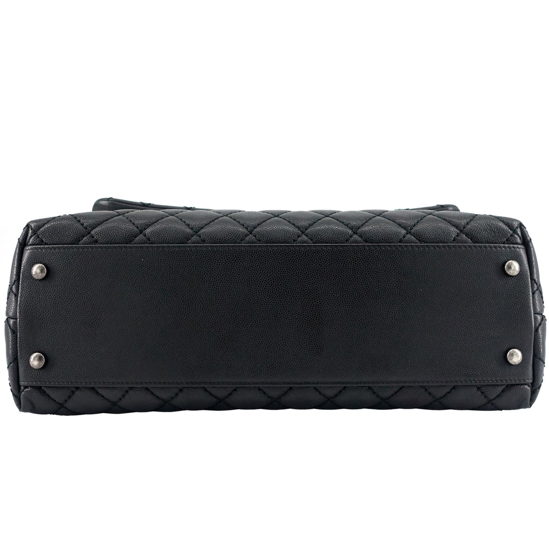 Coco Top Handle Large Caviar Leather Bag