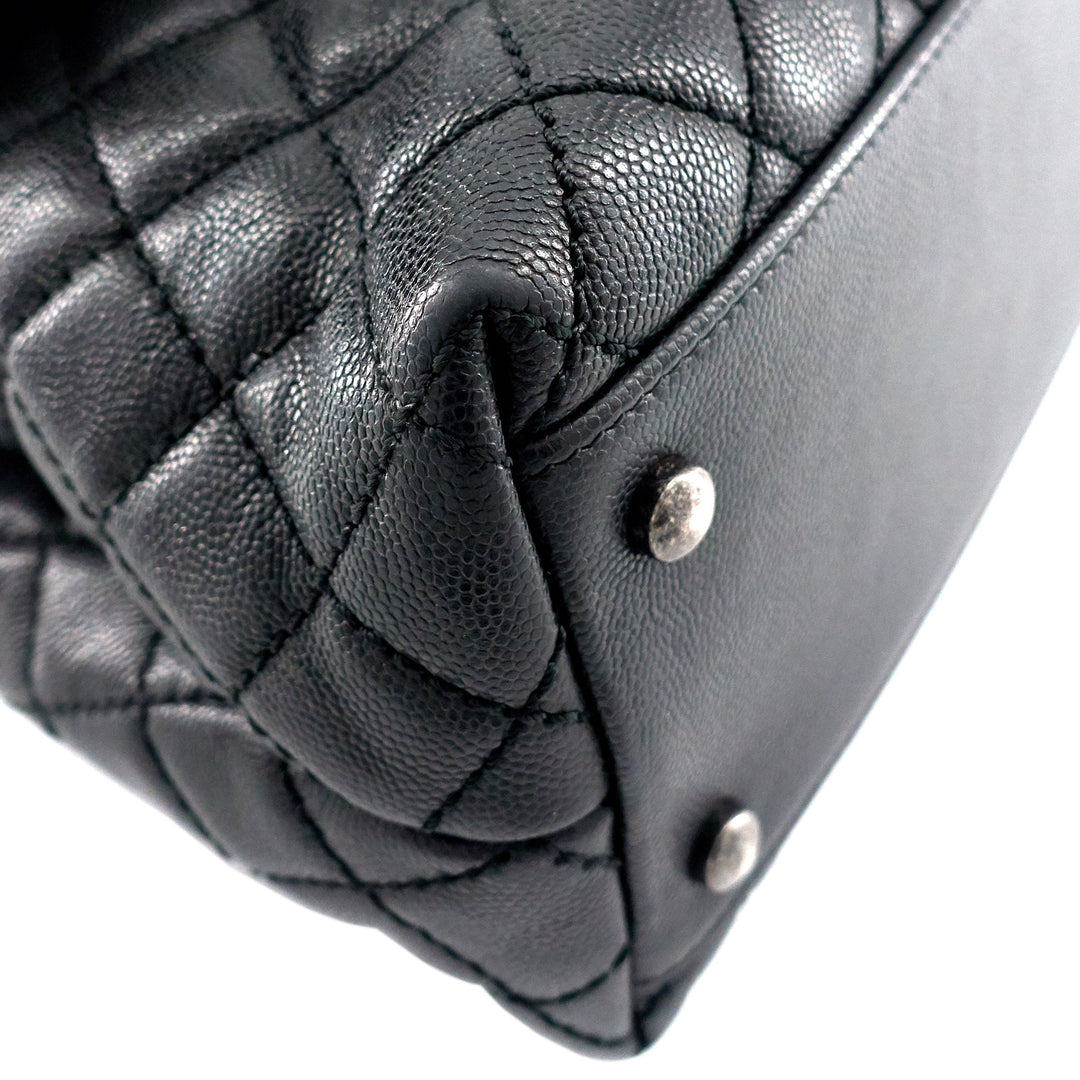 Coco Top Handle Large Caviar Leather Bag