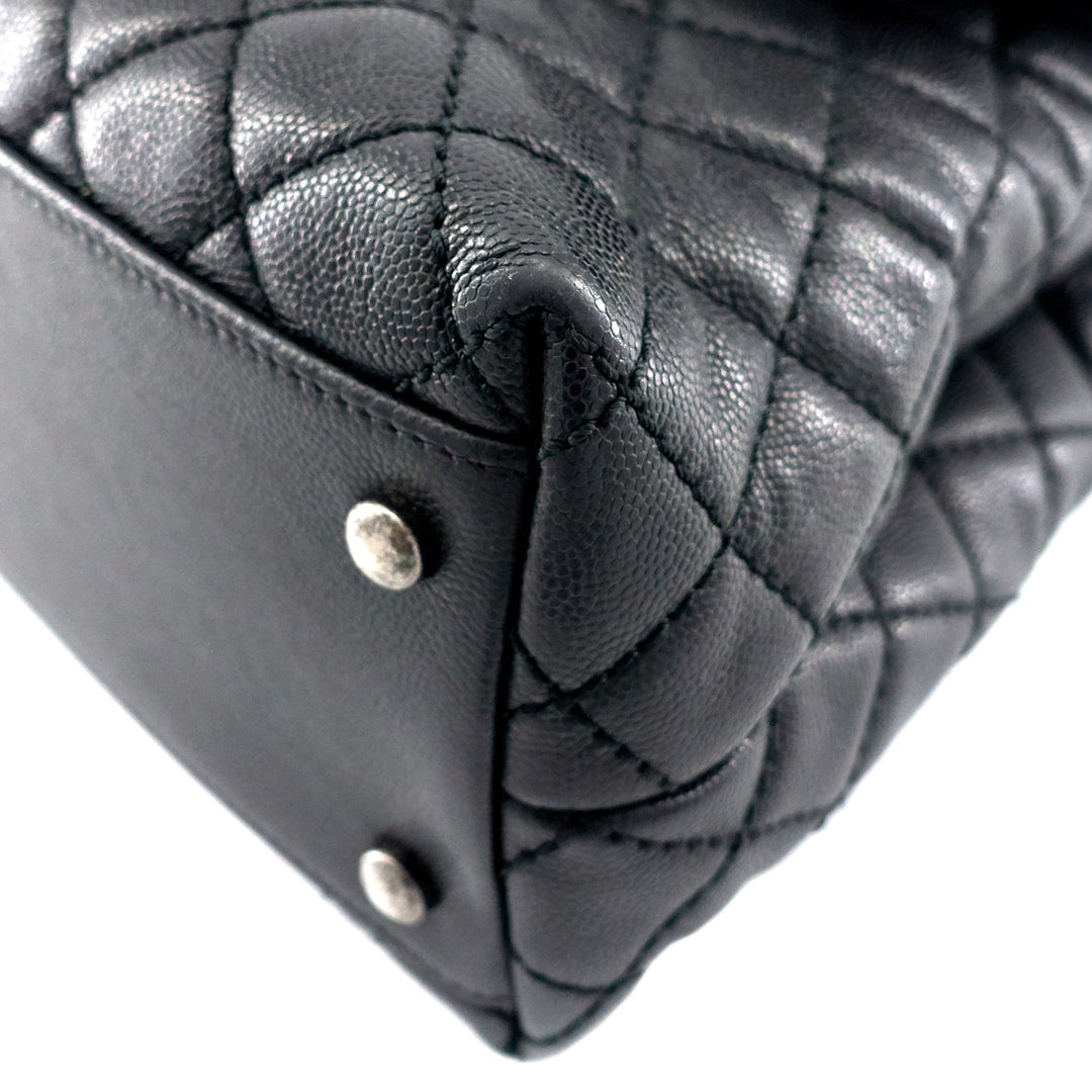 Coco Top Handle Large Caviar Leather Bag