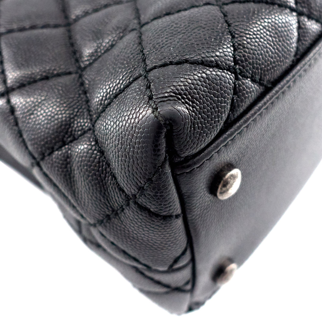 Coco Top Handle Large Caviar Leather Bag