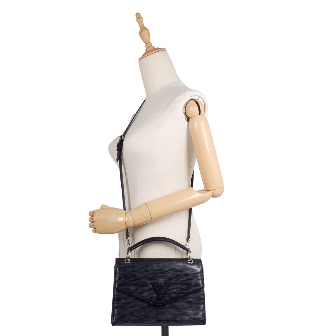 Pochette Grenelle Black Epi Leather Bag