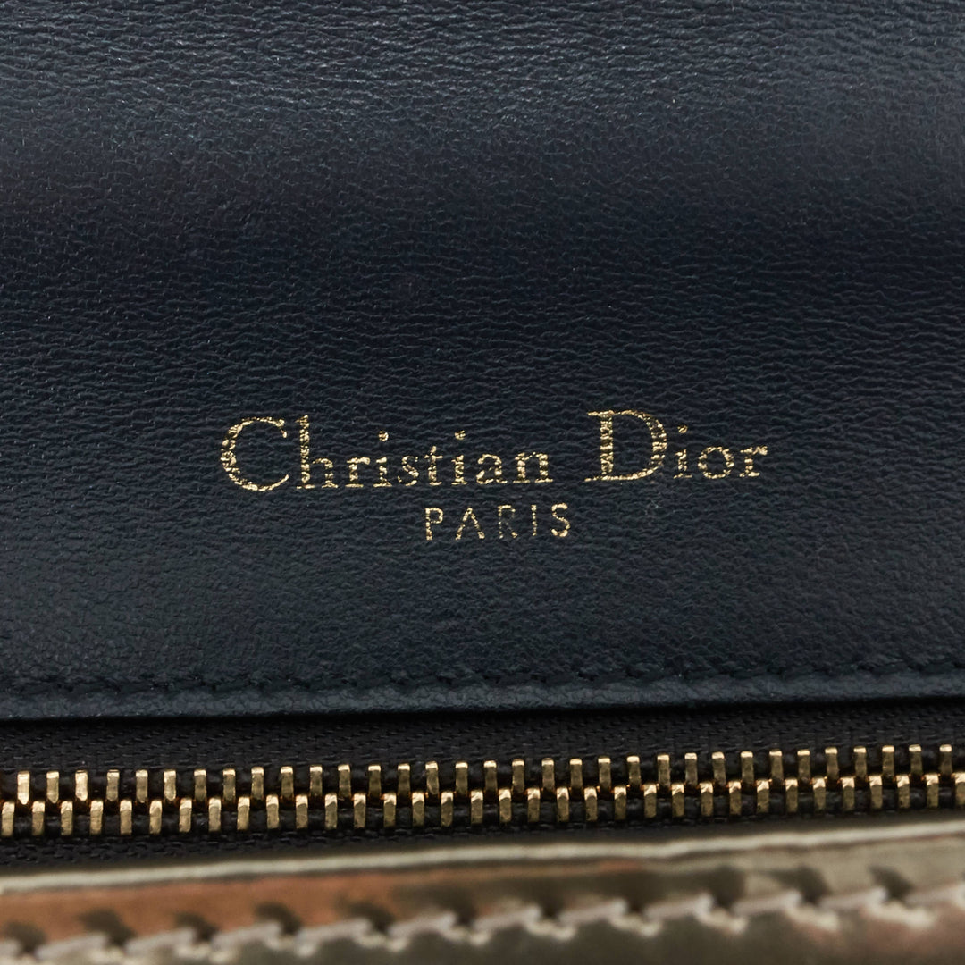 Diorama Medium Metallic Micro Cannage Flap Bag
