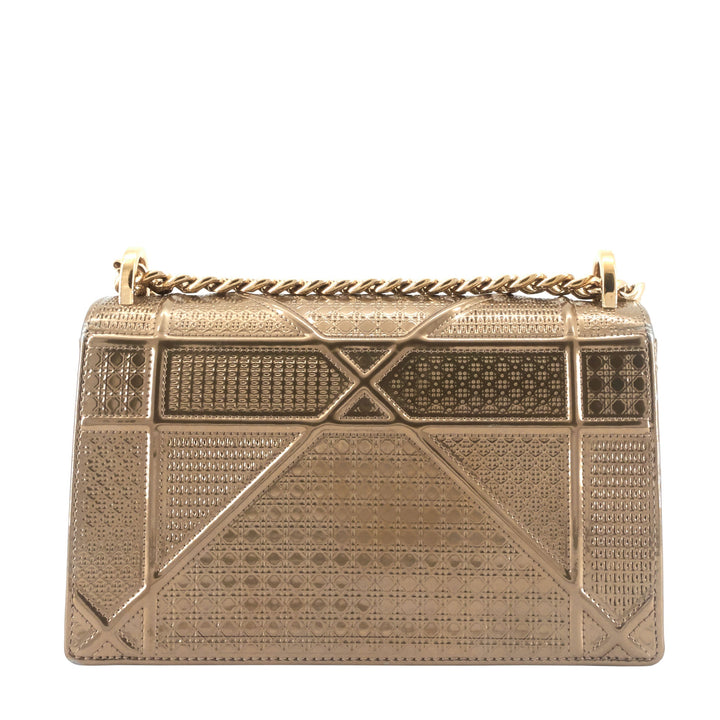 Diorama Medium Metallic Micro Cannage Flap Bag