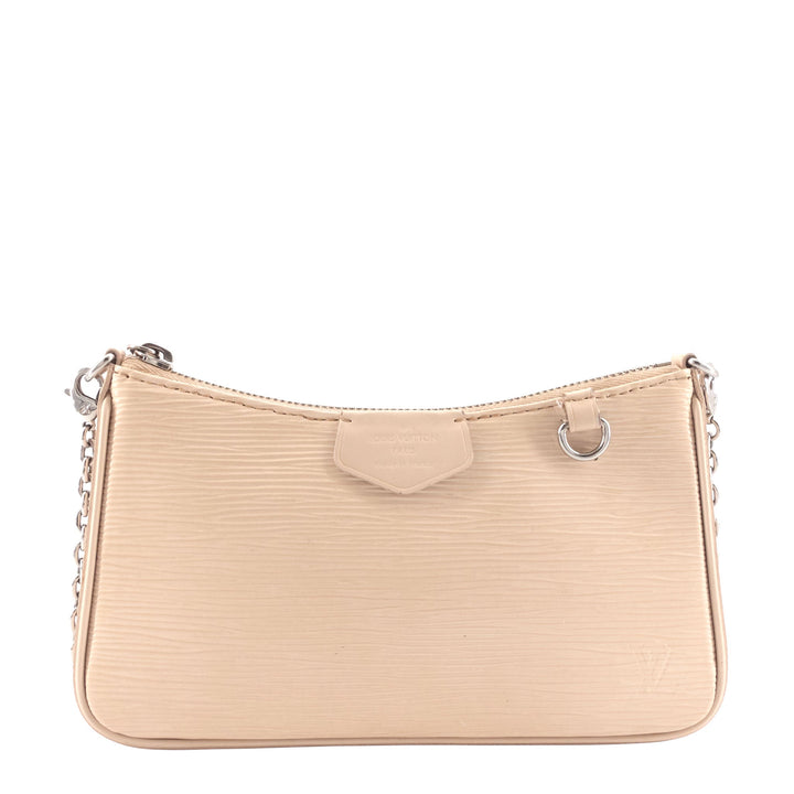 Easy Pouch On Strap Quartz Epi Leather Bag