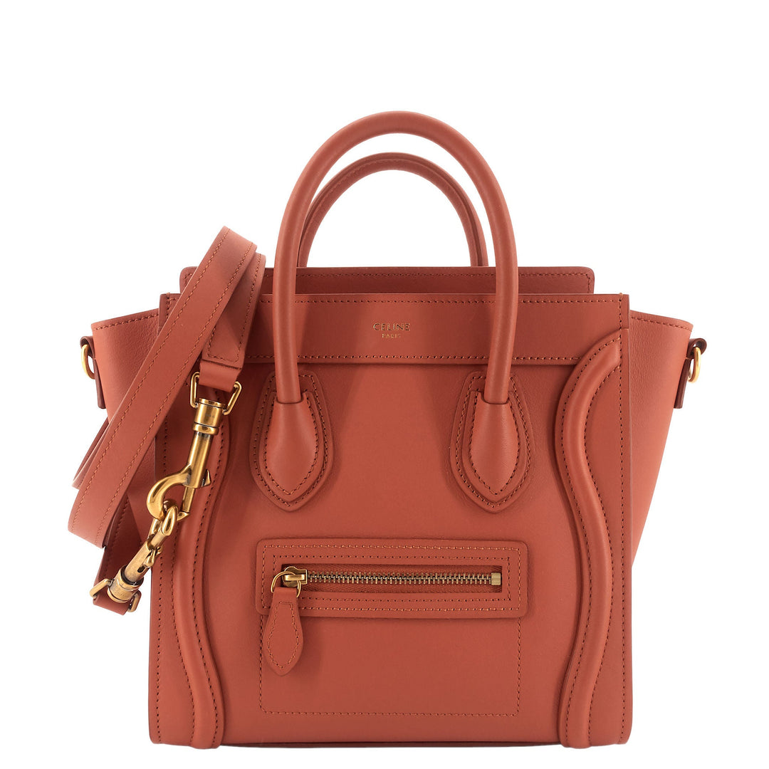 Nano Luggage Calfskin Leather Bag