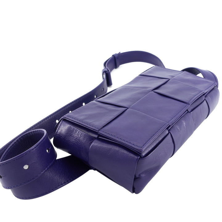 Maxi Intrecciato Leather Cassette Belt Bag