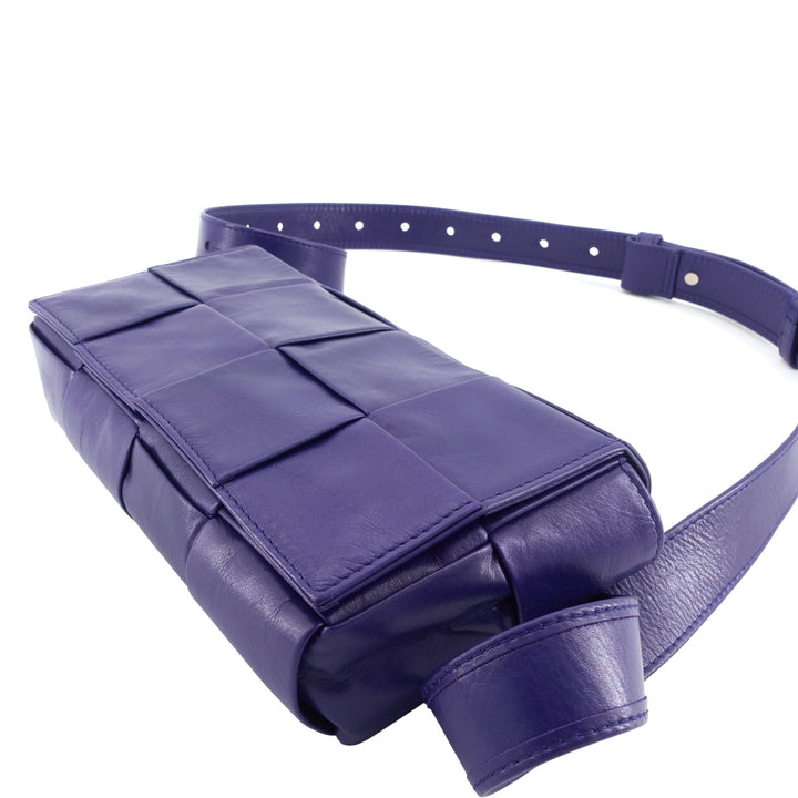 Maxi Intrecciato Leather Cassette Belt Bag