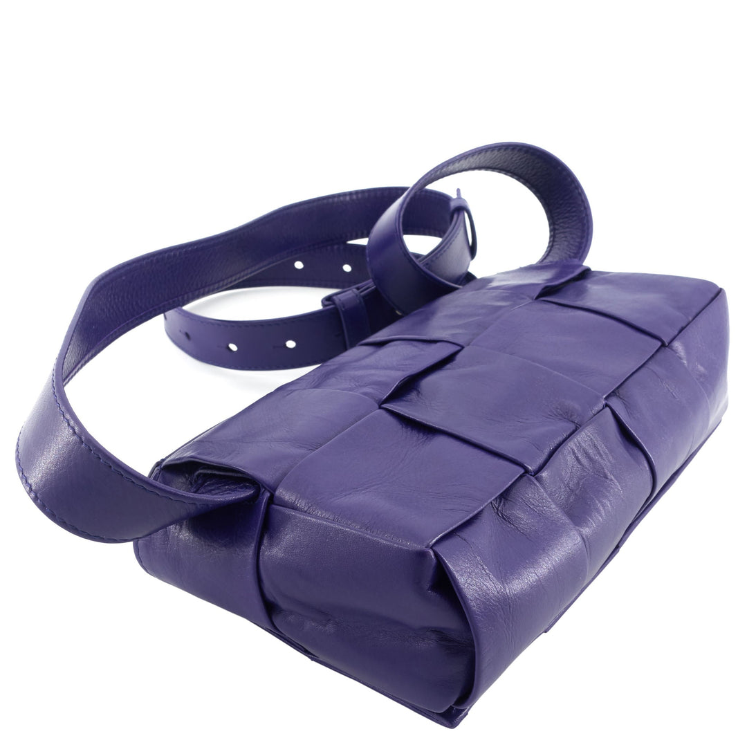 Maxi Intrecciato Leather Cassette Belt Bag