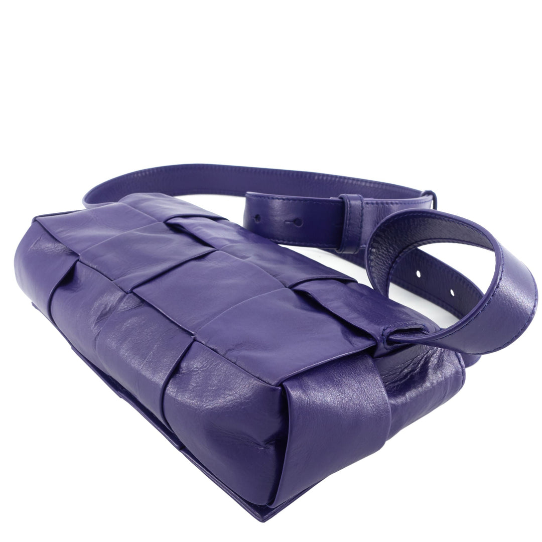 Maxi Intrecciato Leather Cassette Belt Bag