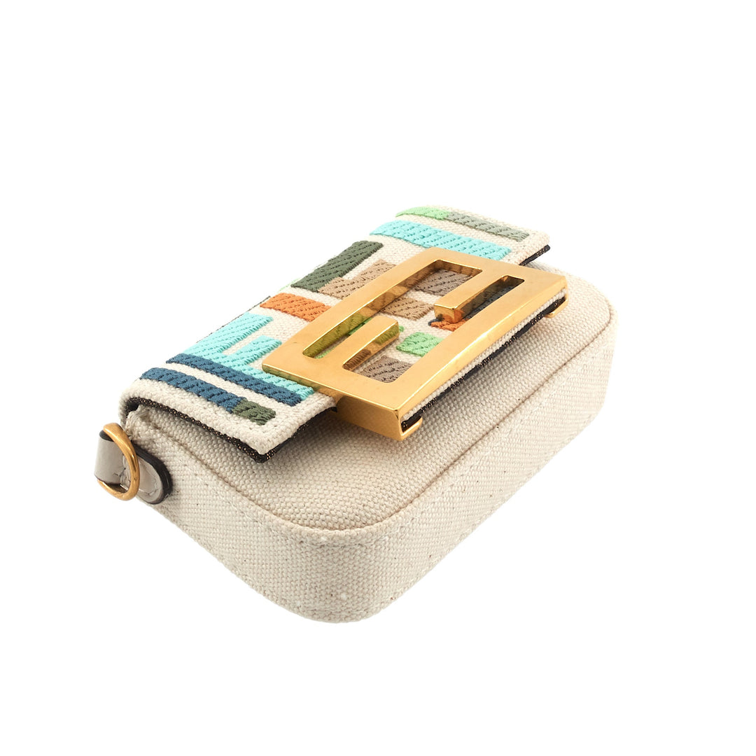 Nano Baguette Maxi Buckle Canvas Bag