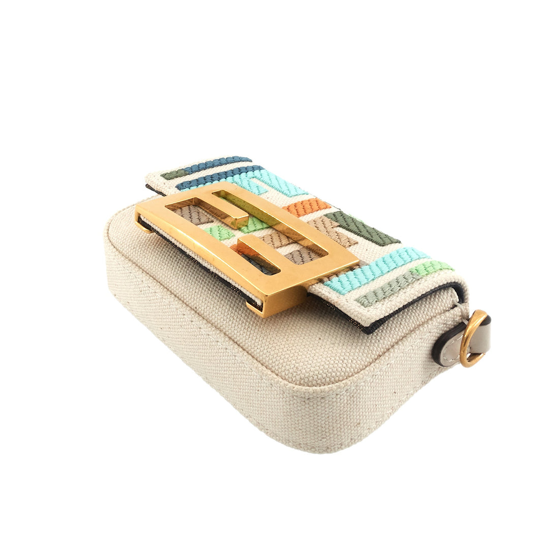 Nano Baguette Maxi Buckle Canvas Bag