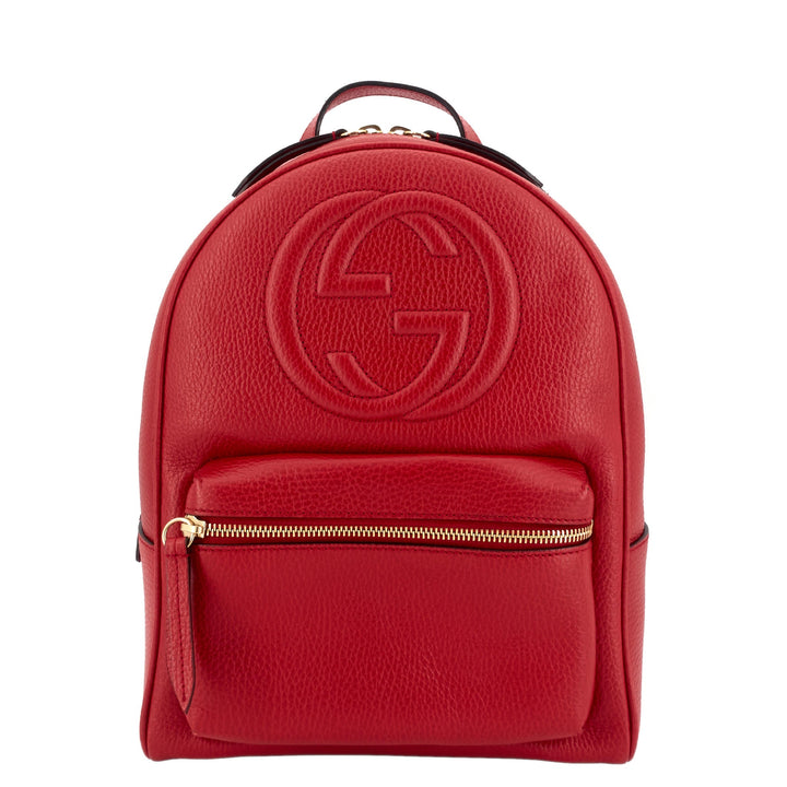 Soho Chain Calfskin Leather Backpack Bag