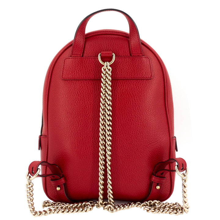 Soho Chain Calfskin Leather Backpack Bag