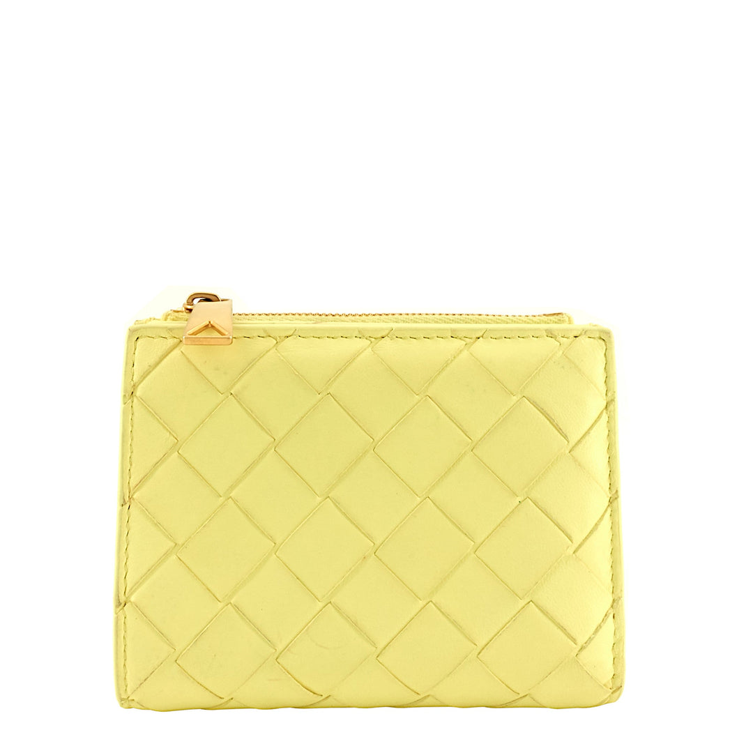 Nappa Intrecciato Small Bifold Zip Wallet
