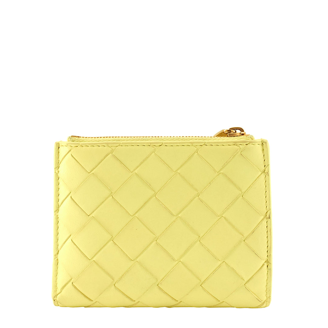Nappa Intrecciato Small Bifold Zip Wallet