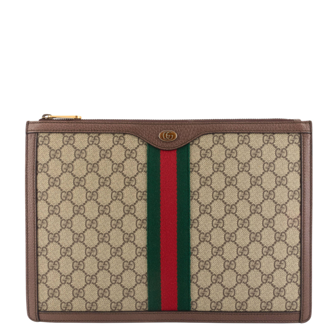 GG Supreme Canvas Web Ophidia Portfolio Pouch