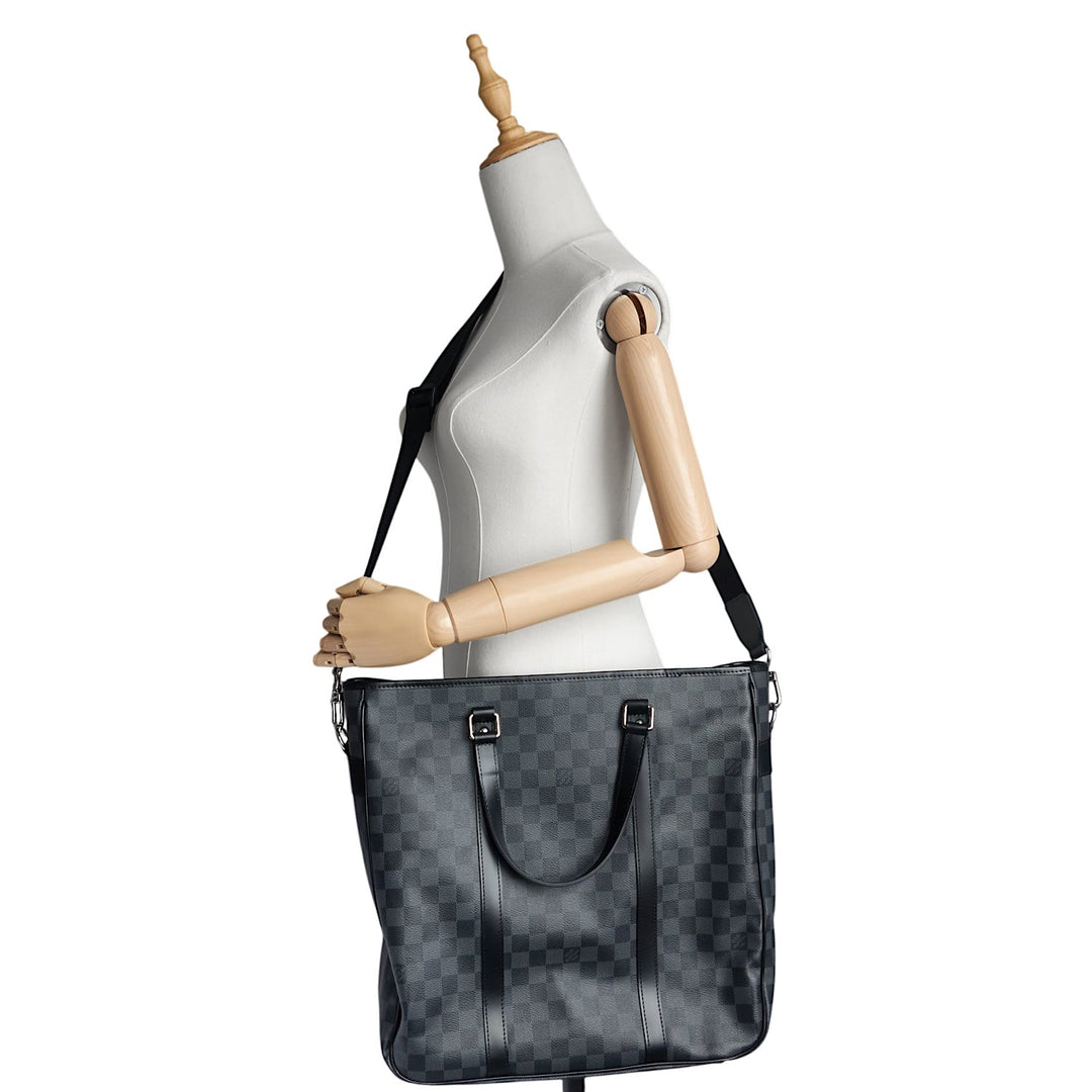 Tadao PM Damier Graphite Canvas Tote Bag