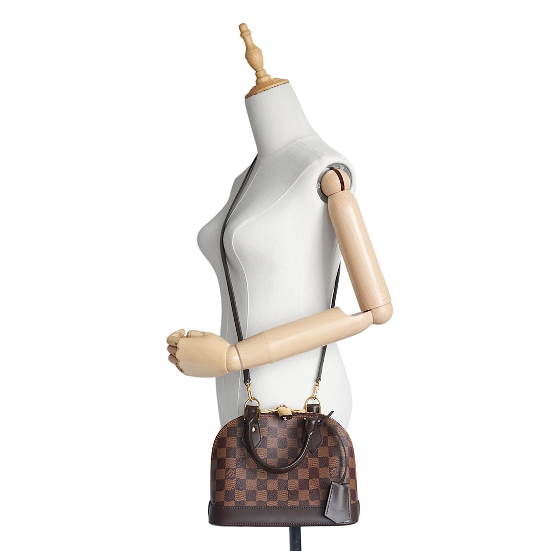 Alma BB Damier Ebene Canvas Handbag