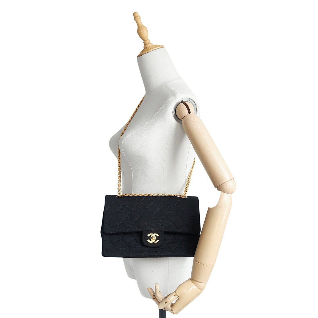 Classic Double Flap Medium Quilted Jersey Bag