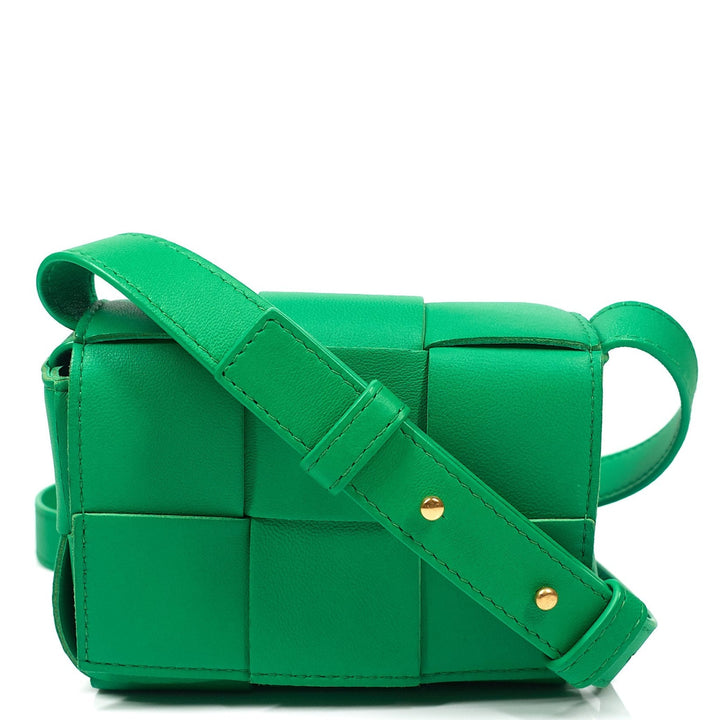 Cassette Candy Mini Intrecciato Leather Crossbody Bag