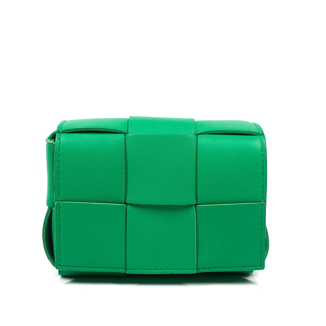 Cassette Candy Mini Intrecciato Leather Crossbody Bag