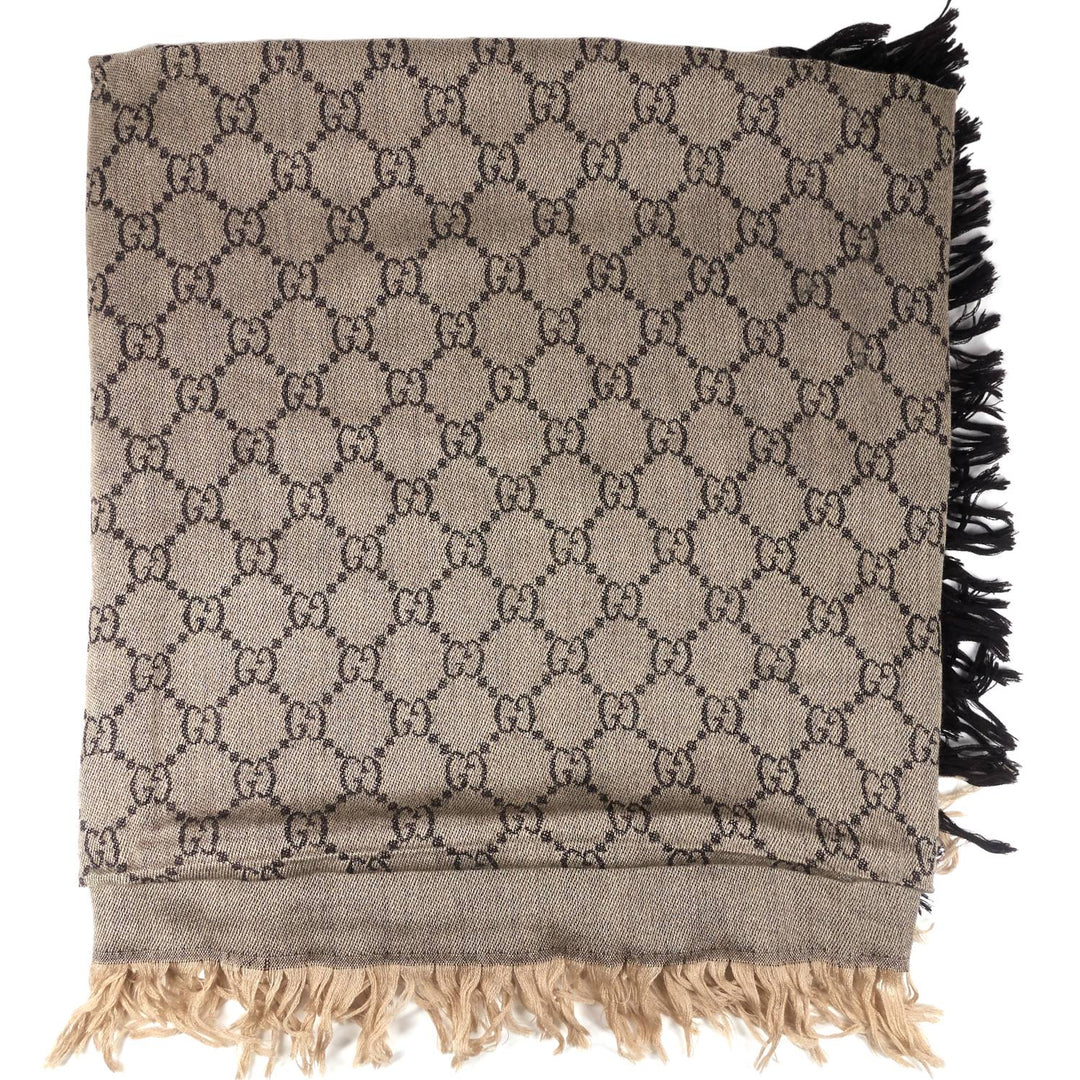 Monogram Diamante Plaid Scarf