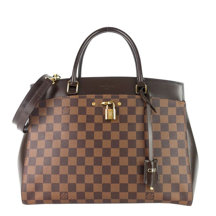 rivoli mm damier ebene canvas tote bag