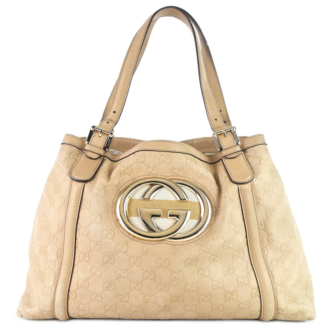 britt guccissima leather tote bag