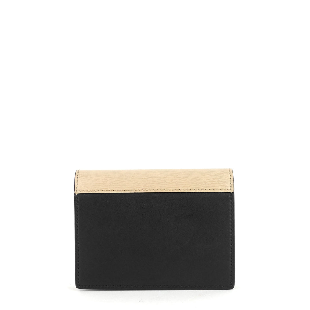 pocket tricolour calfskin card holder