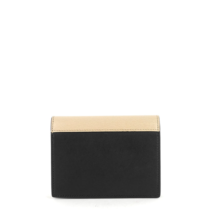 pocket tricolour calfskin card holder
