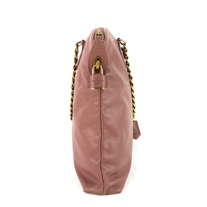 cuir boudoir lockit leather chain tote bag