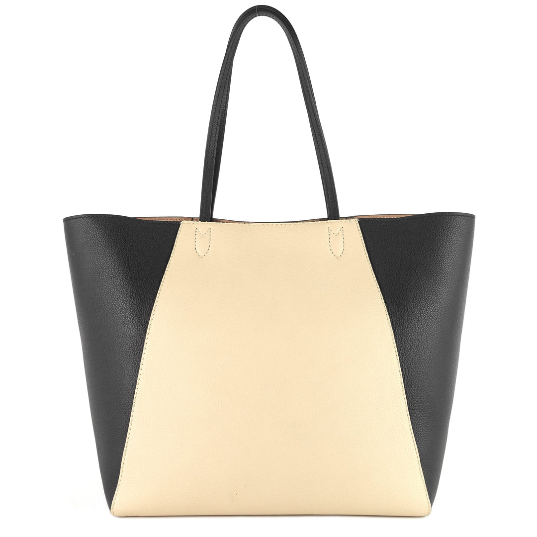 lockme cabas calfskin leather tote bag