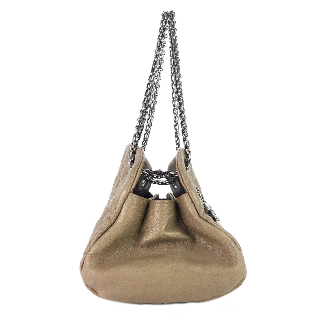 just mademoiselle medium caviar leather bowler bag
