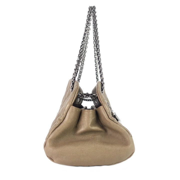 just mademoiselle medium caviar leather bowler bag
