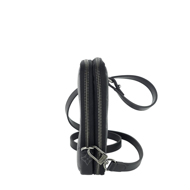 double phone eclipse reverse canvas pouch