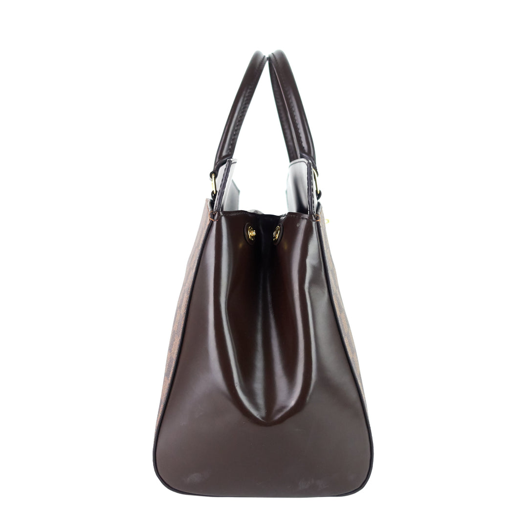 rivoli mm damier ebene canvas tote bag