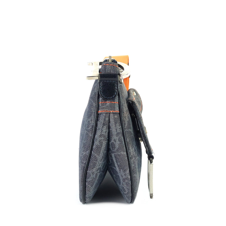 flight line monogram canvas saddle bag