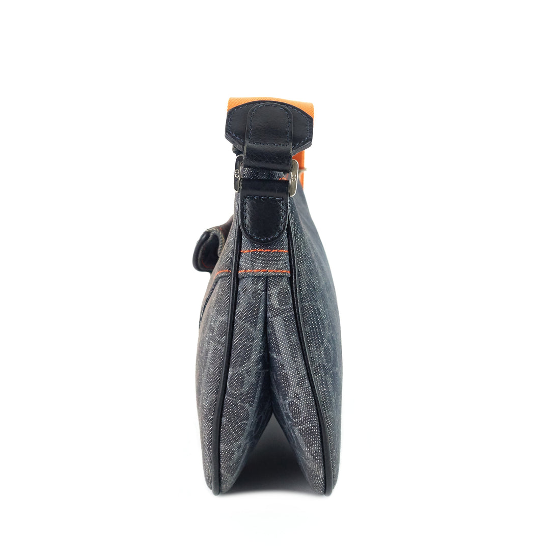 flight line monogram canvas saddle bag