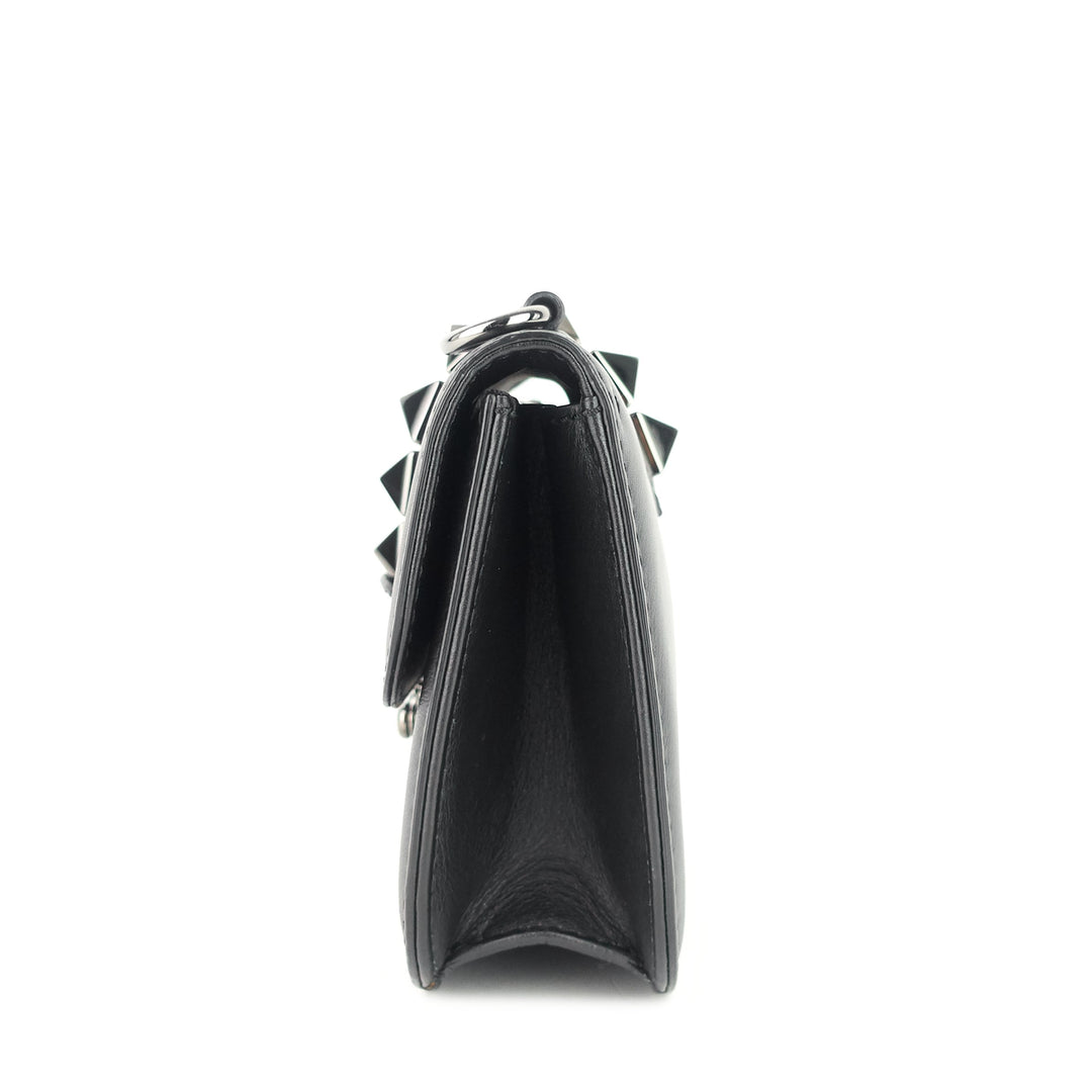 glam lock small leather bag