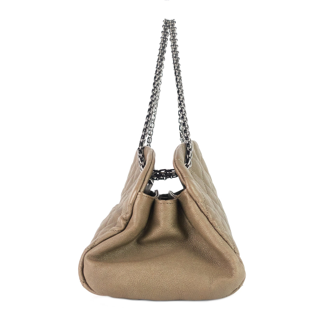 just mademoiselle medium caviar leather bowler bag
