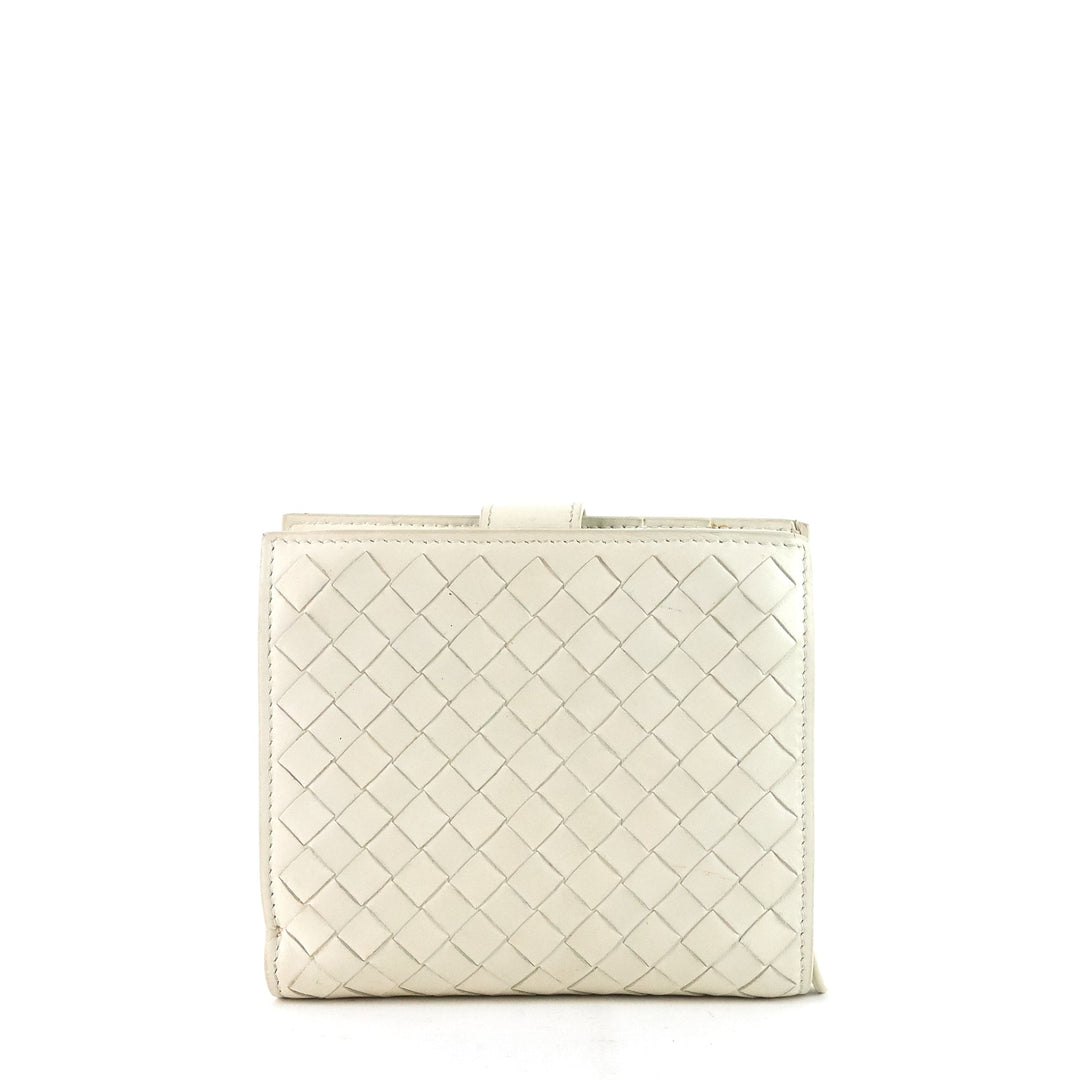 intrecciato nappa leather french flap wallet