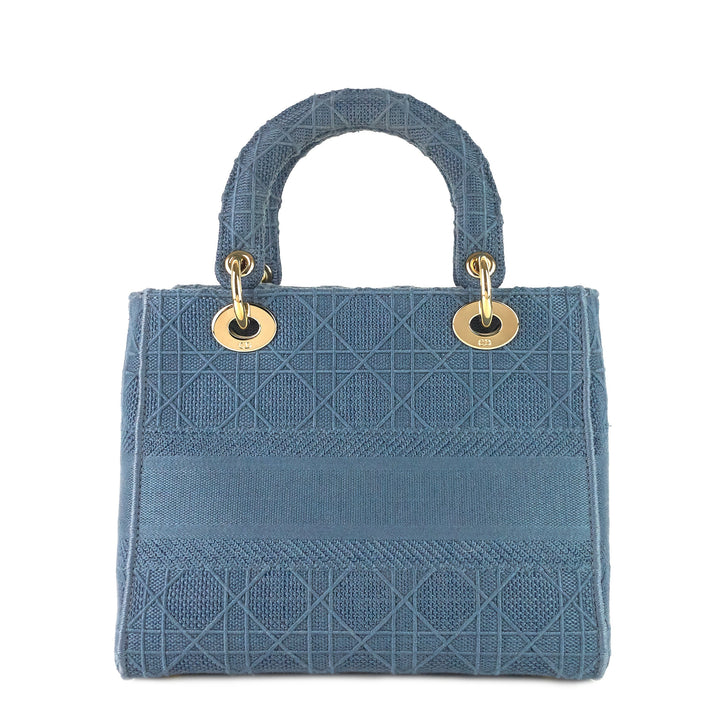 lady d-lite medium embroidered cannage bag