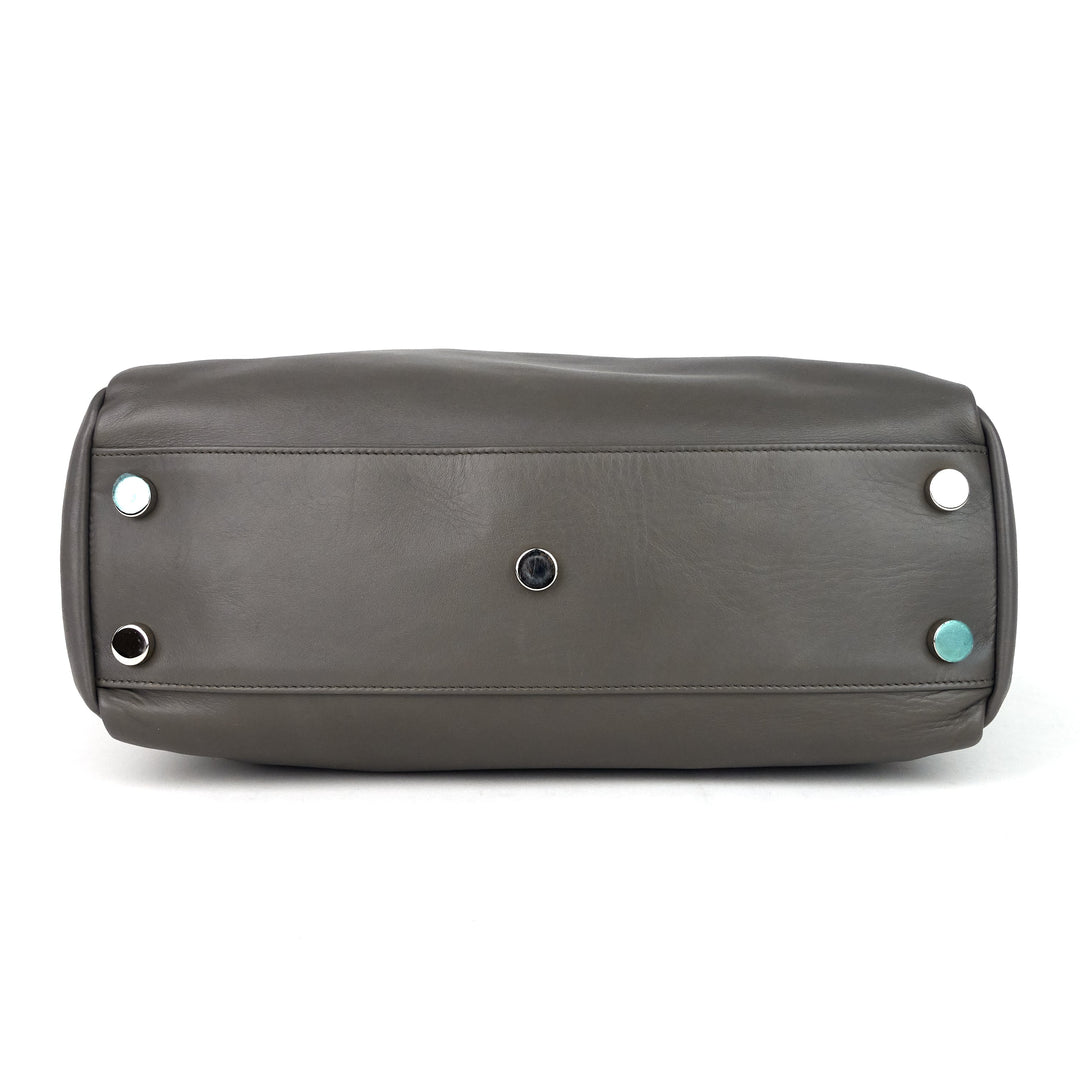 studded reversible leather and suede tote bag